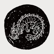 Chinese dragon doodle N12
