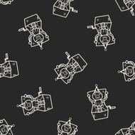 clown box doodle seamless pattern background N2