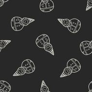 clown toy doodle seamless pattern background N2