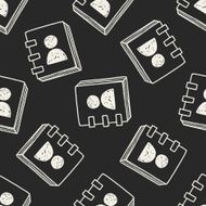 contact book doodle drawing seamless pattern background N2