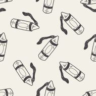 Crayon doodle seamless pattern background