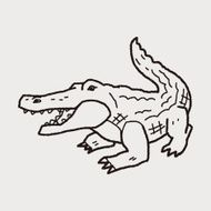 Crocodile doodle N9