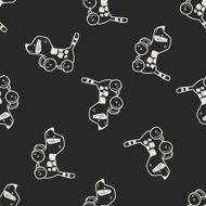 dog toy doodle seamless pattern background N2