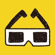 3D glassess doodle drawing N4