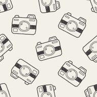 doodle camera seamless pattern background N3