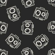 doodle camera seamless pattern background N6