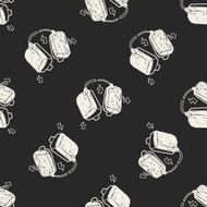 aed doodle seamless pattern background