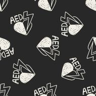 aed doodle seamless pattern background N2