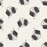 aed doodle seamless pattern background N3