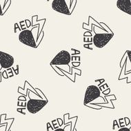 aed doodle seamless pattern background N4