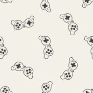 doodle game controller seamless pattern background