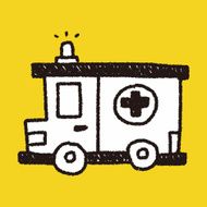 ambulance doodle drawing N7