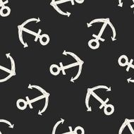 anchor doodle seamless pattern background N5