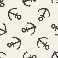 anchor doodle seamless pattern background N6