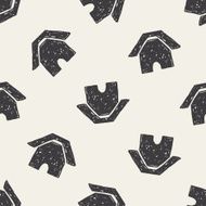 Doodle Home seamless pattern background