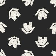 Doodle Home seamless pattern background N2