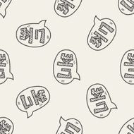Doodle Like seamless pattern background N2