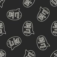 Doodle Like seamless pattern background N4
