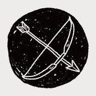 arrow and bow doodle N10