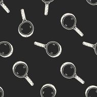 doodle magnifier seamless pattern background