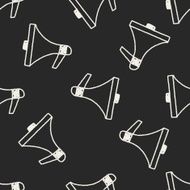 Doodle Megaphone seamless pattern background N4