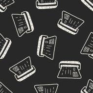 ATM doodle drawing seamless pattern background N3