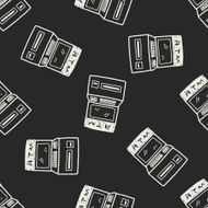 ATM doodle drawing seamless pattern background N4