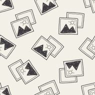 Doodle Photo seamless pattern background N15