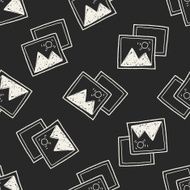 Doodle Photo seamless pattern background N16