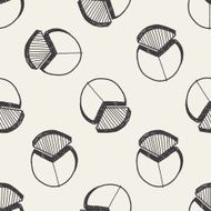 Doodle Pie seamless pattern background