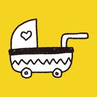 baby stroller doodle drawing N4