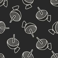 Doodle Satellites seamless pattern background N7