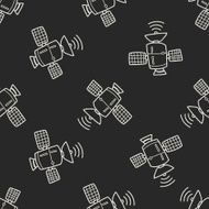 Doodle Satellites seamless pattern background N8