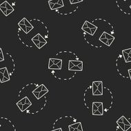 doodle send mail seamless pattern background N2