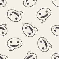 doodle speech seamless pattern background