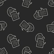 doodle speech seamless pattern background N2