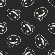 doodle speech seamless pattern background N3