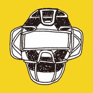 baseball catcher doodle N5