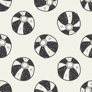 doodle toy ball seamless pattern background