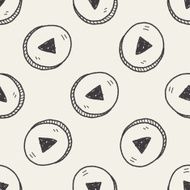 doodle video play seamless pattern background