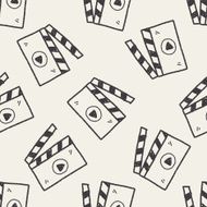 doodle video play seamless pattern background N2