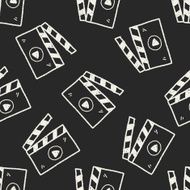 doodle video play seamless pattern background N4