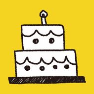 birthday cake doodle drawing N4