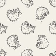 dragon doodle seamless pattern background N5