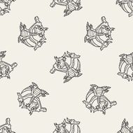 dragon doodle seamless pattern background N8