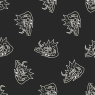 dragon doodle seamless pattern background N13