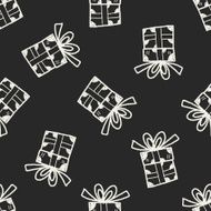 birthday presents doodle drawing seamless pattern background