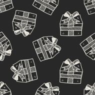 birthday presents doodle drawing seamless pattern background N2