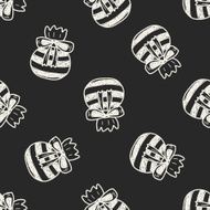 birthday presents doodle drawing seamless pattern background N4