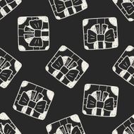 birthday presents doodle drawing seamless pattern background N5